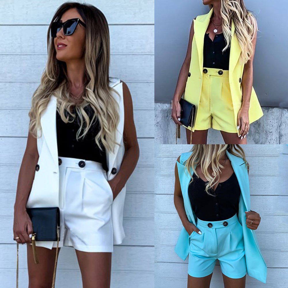 Chic Two-Piece Waistcoat & Trousers Suit