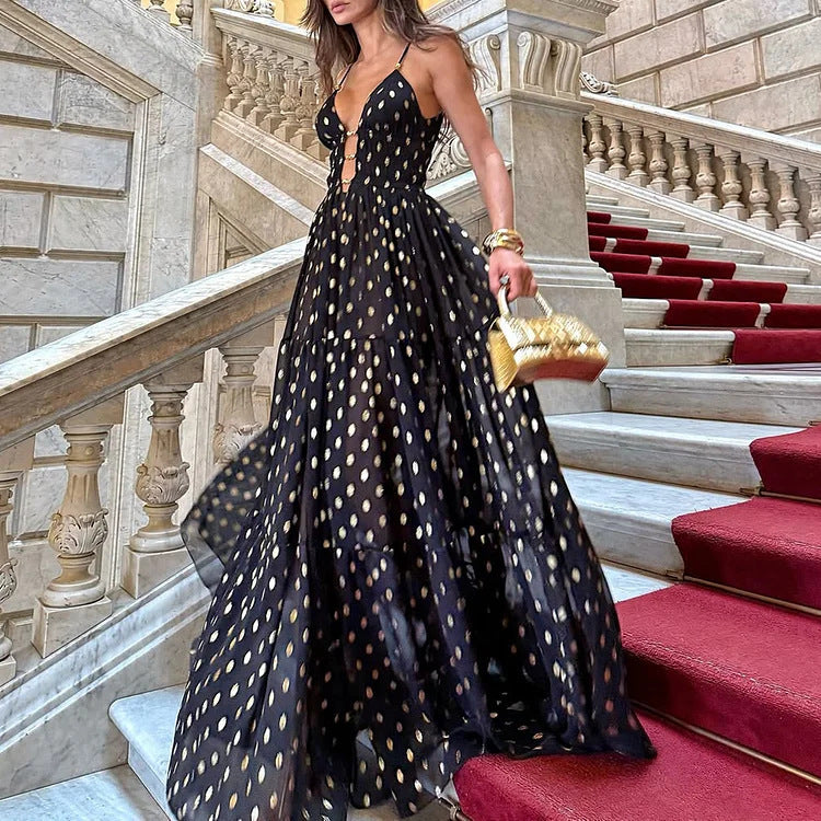 Monica Retro Glam Polka Dress