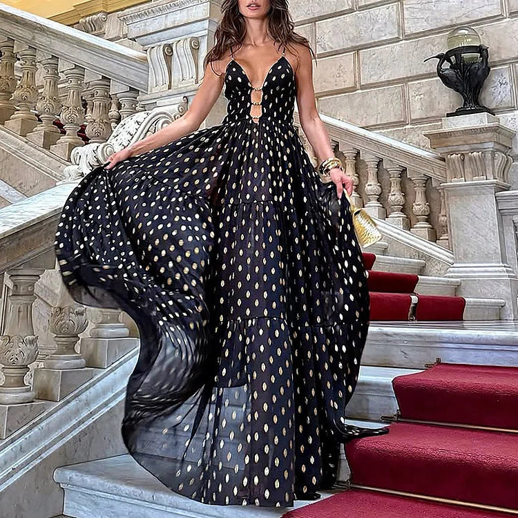 Monica Retro Glam Polka Dress