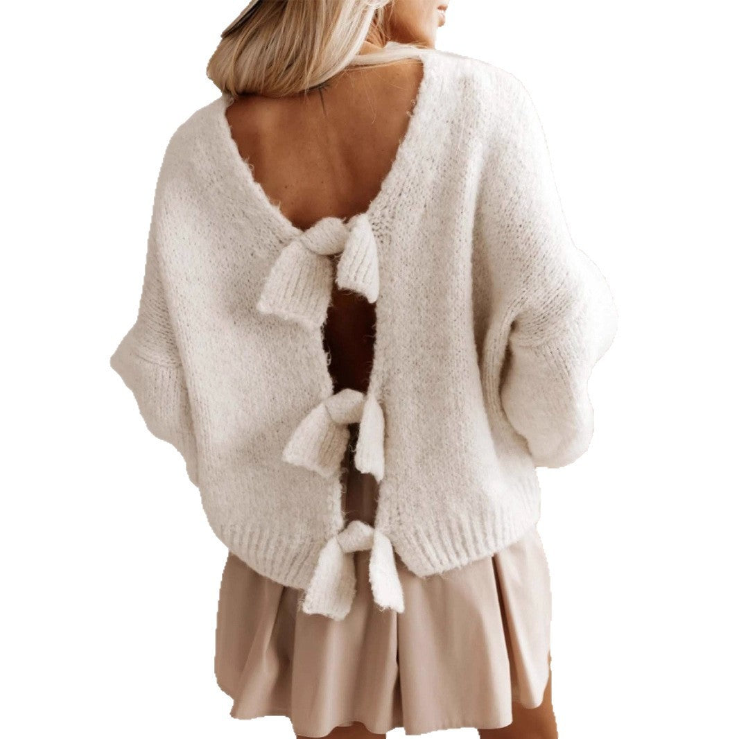 Bow Back Knit Sweater