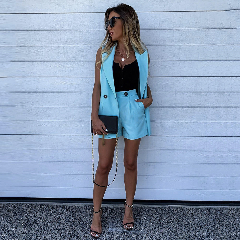 Chic Two-Piece Waistcoat & Trousers Suit