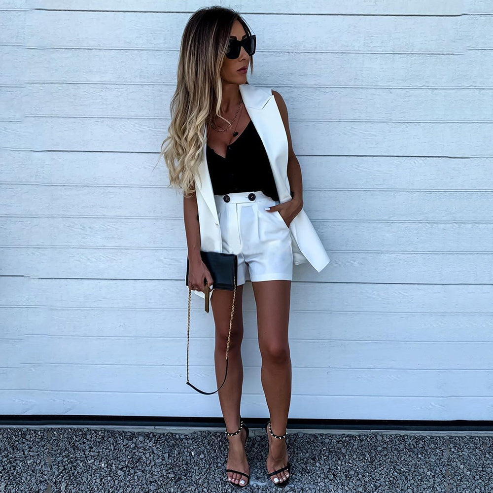 Chic Two-Piece Waistcoat & Trousers Suit